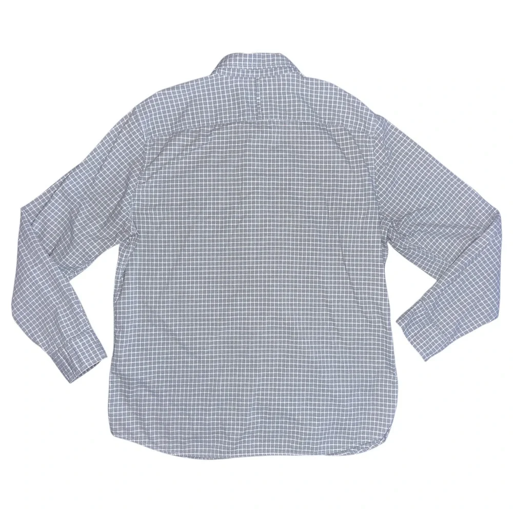 Banana Republic Luxe Flannel Slim Fit Cotton Gray LS Button Up Shirt Men's‎ XL